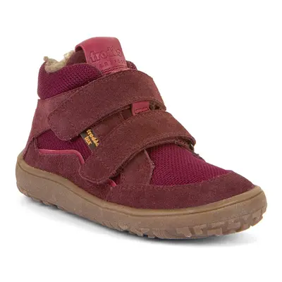 Lányok téli mezítlábas cipő TEX WOOL Bordeaux, Froddo, G3110254-4W, piros