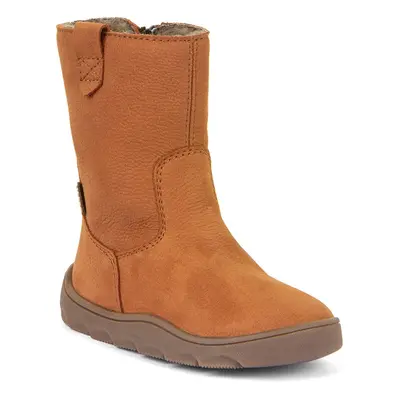 Lányok téli mezítlábas csizma ZERU TEX BOOT Cognac, Froddo, G3160242, barna