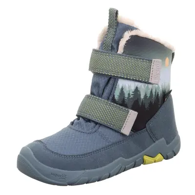 Gyermek téli csizma barefit TRACE kék/sárga Gore-Tex, Superfit , 1-006039-8000, kék