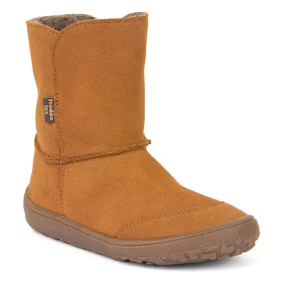 Gyermek téli mezítlábas cipő TEX SUEDE Cognac, Froddo, G3160238-2, barna