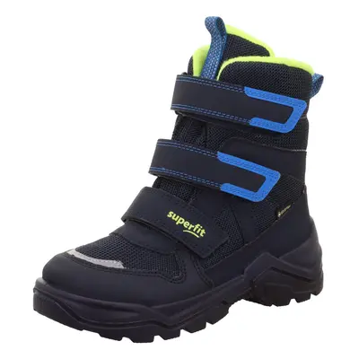 Gyermek téli csizma barefit SNOW MAX kék/sárga Gore-Tex, Superfit , 1-002023-8000, kék