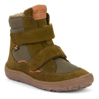 Gyermek téli mezítlábas cipő TEX WINTER Olive, Froddo, G3160233-2, olive