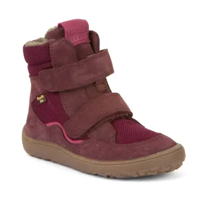 Lányok téli mezítlábas cipő TEX WINTER Bordeaux, Froddo, G3160233-7, piros