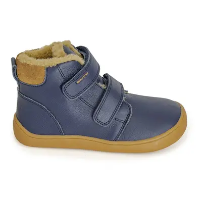 Fiú téli csizma Barefoot DENY NAVY, Protetika, kék