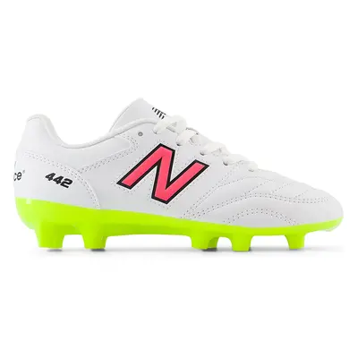 Gyermek focicipő New Balance 442 ACADEMY JNR FG V2 JS43FWH2 – fehér