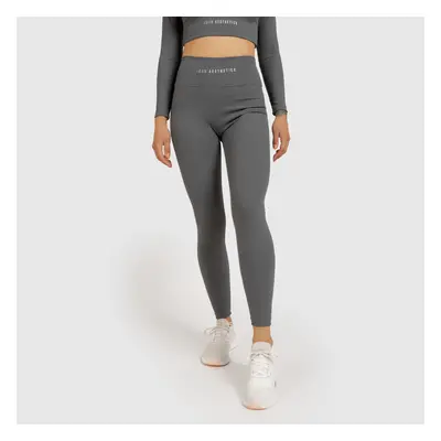 Női magasderekú leggings Iron Aesthetics Rib, szürke