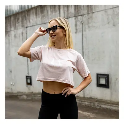 Női sportpóló Iron Aesthetics Crop Top, rózsaszín