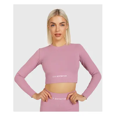 Női Crop Top Iron Aesthetics Rib, dusty rózsaszín