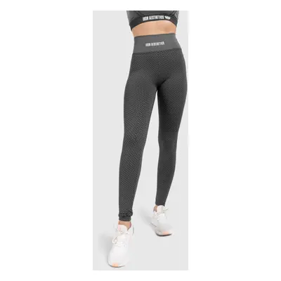 Női texturált leggings Iron Aesthetics, charcoal szürke