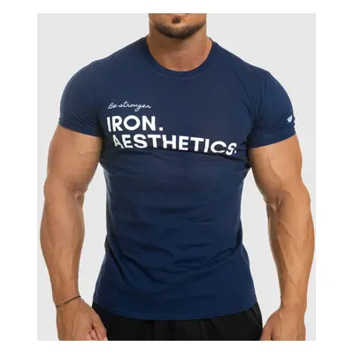 Férfi fitness póló Iron Aesthetics Be Stronger, kék