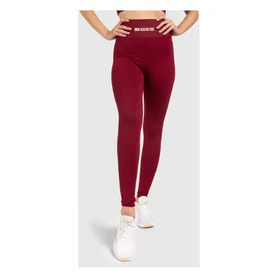 Női texturált leggings Iron Aesthetics, bordó