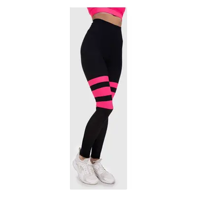 Női leggings NET Stripes - Iron Aesthetics, NEON PINK