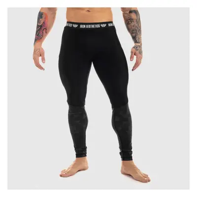 Férfi leggings Iron Aesthetics Black Camo