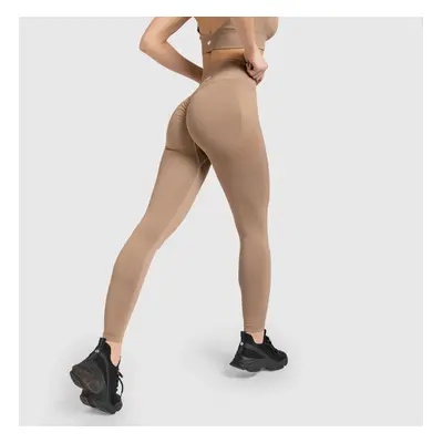 Varrás nélküli leggings Iron Aesthetics Seamless Butt, bézs