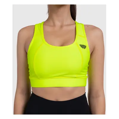 Női sportmelltartó - Iron Aesthetics, NEON YELLOW