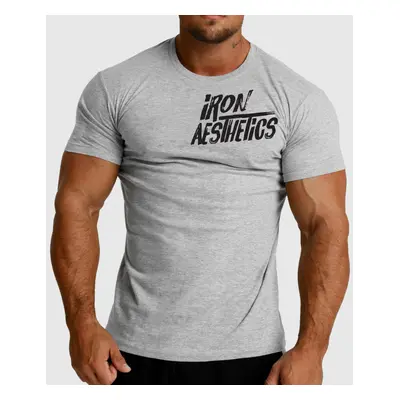 Férfi fitness póló Iron Aesthetics Splash, szürke