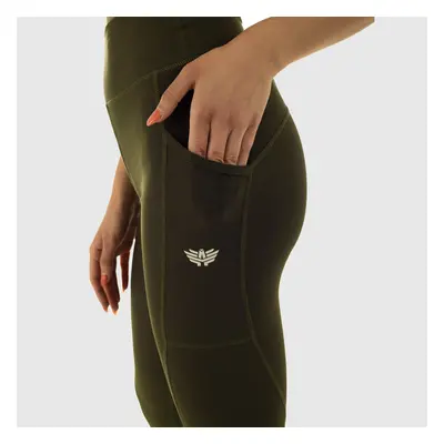 Női leggings POCKET - Iron Aesthetics, katonazöld