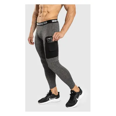 Sportleggings zsebbel Iron Aesthetics Fusion, charcoal szürke