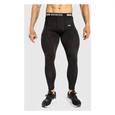 Férfi sportleggings Iron Aesthetics Dry Cool, fekete