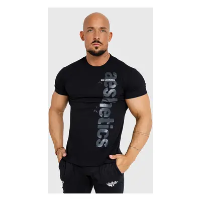 Férfi fitness póló Iron Aesthetics Cross, fekete