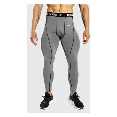 Férfi sportleggings Iron Aesthetics Dry Cool, szürke