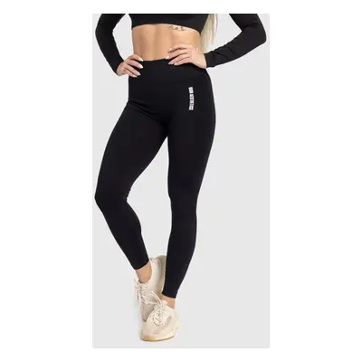 Magasderekú varrás nélküli leggings Iron Aesthetics Solid, fekete