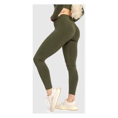 Magasderekú varrás nélküli leggings Iron Aesthetics Solid, zöld