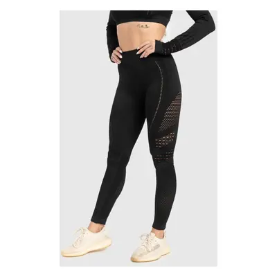 Magasderekú varrás nélküli leggings Iron Aesthetics Rift, fekete