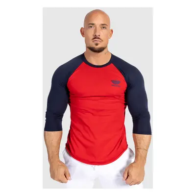 Férfi 3/4 ujjú póló Iron Aesthetics Outline, red/navy