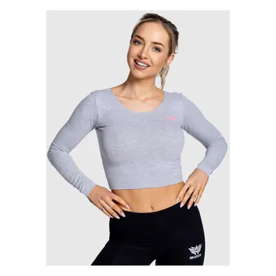 Sport crop top Iron Aesthetics Long Crop Chic, szürke