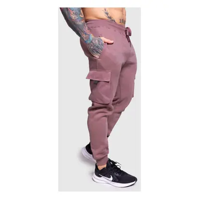 Férfi melegítőnadrág Iron Aesthetics Cargo Joggers, lila