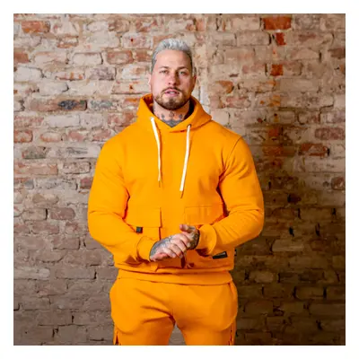 Kapucnis pulóver Iron Aesthetics Cargo Hoodie, narancssárga