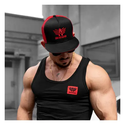 Férfi siltes sapka Iron Aesthetics Snapback Go, black/red