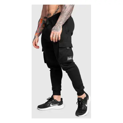 Férfi melegítőnadrág Iron Aesthetics Cargo Joggers, fekete