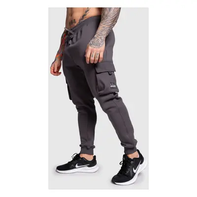 Férfi melegítőnadrág Iron Aesthetics Cargo Joggers, sötétszürke