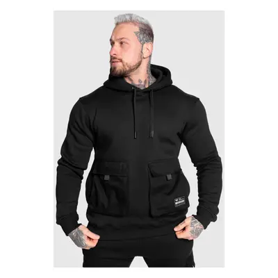 Kapucnis pulóver Iron Aesthetics Cargo Hoodie, fekete