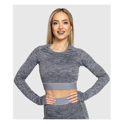 Sport crop top Iron Aesthetics Grande, szürke