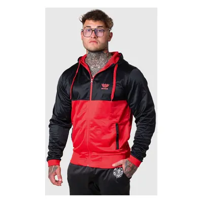 Férfi sportpulóver Iron Aesthetics Half, black&red