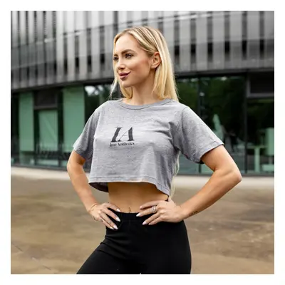 Női sportpóló Iron Aesthetics Crop Top, szürke