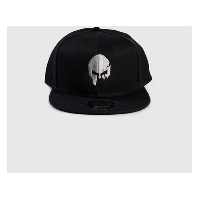 Férfi siltes sapka Aesthetics Snapback SKULL SILVER, fekete