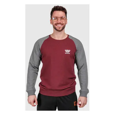 Férfi pulóver Iron Aesthetics Jumper, wine/grey