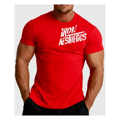 Férfi fitness póló Iron Aesthetics Splash, piros