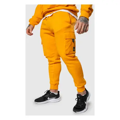 Férfi melegítőnadrág Iron Aesthetics Cargo Joggers, narancssárga