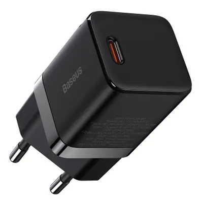 Baseus GaN3 hálózati töltő adapter USB-C 1C 30W, fekete (CCGN010101)