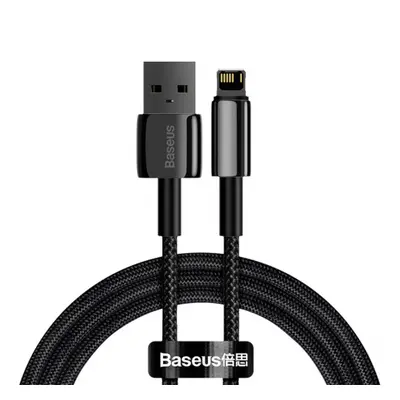 Baseus Tungsten kábel USB / Lightning 2.4A 1m, fekete (ALWJ-01)