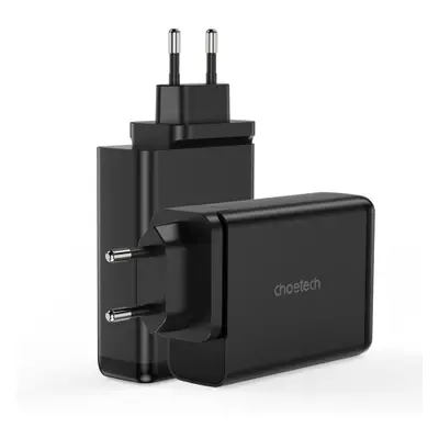 Choetech GaN hálózati töltő 2x USB-C / 2x USB 140W, fekete (PD6005)