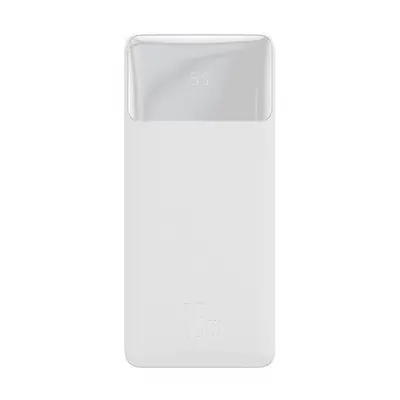 Baseus Bipow Power Bank 10000mAh 2x USB / USB-C / micro USB 15W, fehér (PPDML-I02)