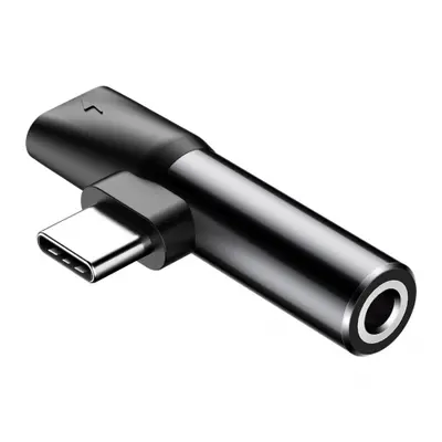 Baseus L41 audio adapter USB-C - USB-C / jack 3.5mm, fekete (CATL41-01)