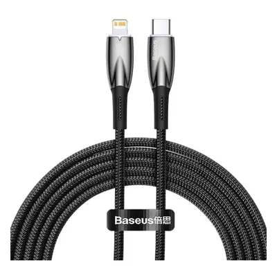 Baseus Glimmer kábel USB-C / Lightning 20W 2m, fekete (CADH000101)