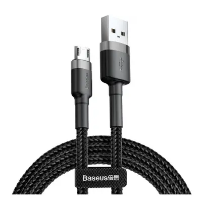 Baseus Cafule kábel USB / Micro USB 2A 3m, fekete/szürke (CAMKLF-HG1)